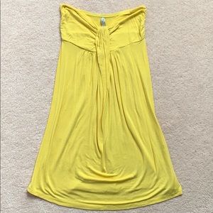 🌸2/$20🌸 Yellow Strapless Garage Summer Dress